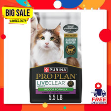 Purina Pro Plan LiveClear Indoor Allergen Reducing Turkey Rice Cat Food 5.5lb