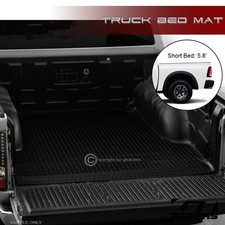 For 2002-2018 Dodge Ram 5.7 Ft Sb Black Rubber Diamond Truck Bed Floor Mat Liner For 2002-2018 Dodge Ram 5.7 Ft Sb Black Rubber Diamond Truck Bed Floor Mat Liner