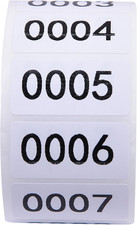 Inventory Labels - Consecutive Number Stickers 1-1000, Product Claiming, Movi...
