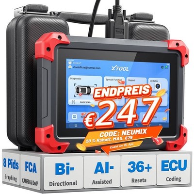 USED XTOOL D7 OBD2-Scanner Bidirektionale ECU-Codierung Schlüsselprogrammierung