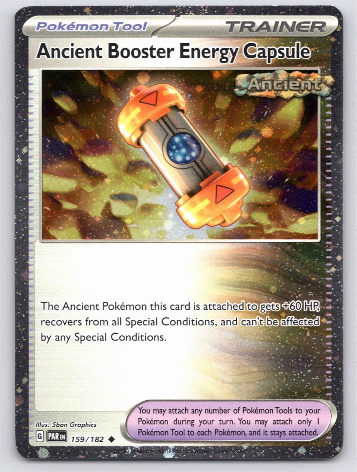 POKEMON ANCIENT BOOSTER ENERGY CAPSULE (COSMOS HOLO) 159/182 NM A510 FREE S&H