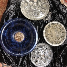 Lot Of 4 Vintage Flower Frogs / Bowl