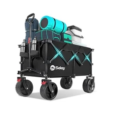 Compact Folding Wagon for Easy Storage & Transport with Carry Bag