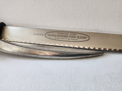 Vtg 1960 s Deluxe Adjustable MAGNA-WONDER KNIFE Compact Food  Slicer Swiss