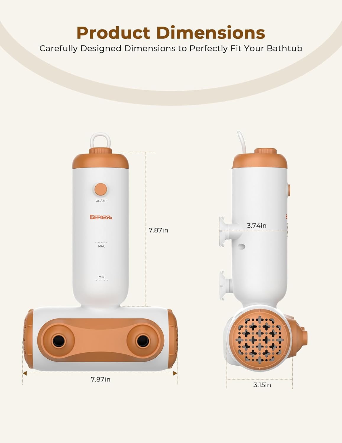 Bath Jets for Tub,Portable Jet Spa for Bathtub with Dual Hydro Jets for Tub Crea