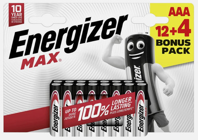 16 x  Energizer Max Micro (AAA)-Batterie Alkali-Mangan  1.5 V Multipack 16 St.