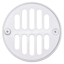 Westbrass Shower Strainer Set Screws Grill And Crown Powder Coat White D312-50