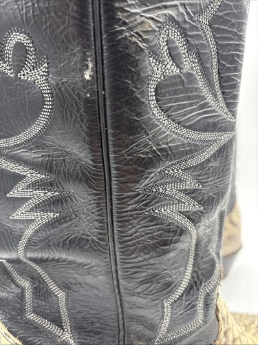 Larry Mahan Python Snakeskin Cowboy Boot 54236 LM3702 85D Made In Nocona, Texas - Picture 8 of 22