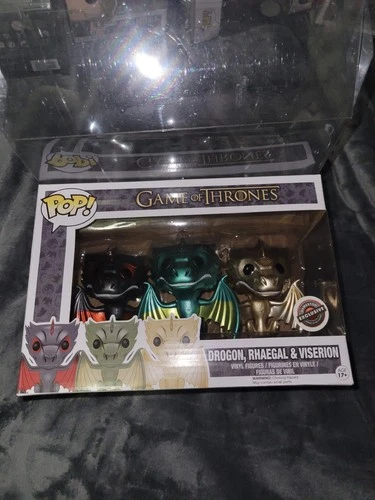 Funko Pop Game of Thrones Drogon Rhaegal & Viserion GS Exclusive Dragon 3 Pack