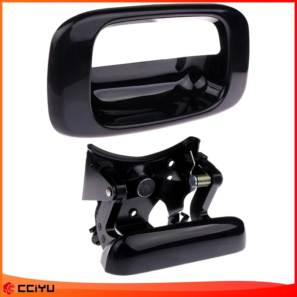 Manija y bisel exterior liso negro del portón trasero para Chevy Silverado GMC 99-07 Foto 2 de 4