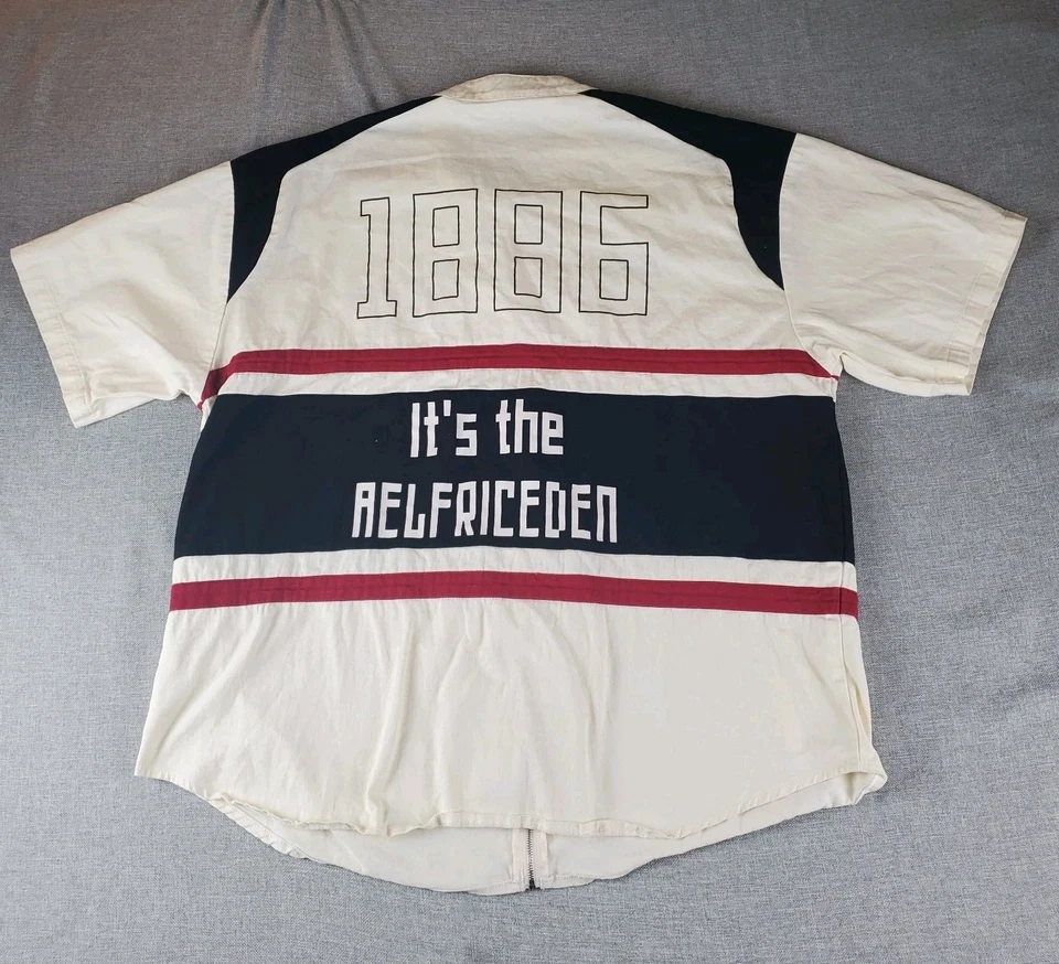 Aelfric Eden Zip Up Shirt Mens Large Short Sleeve Racing Style - Image 3 of 4