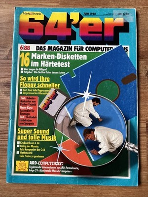 64´er Ausgabe 6/88 für Commodore C64 / C128 TOP und Retro! Juni 1988