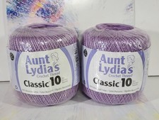 Aunt Lydia's Classic Crochet Thread Size 10 COATS (2 PACK) WOOD VIOLET