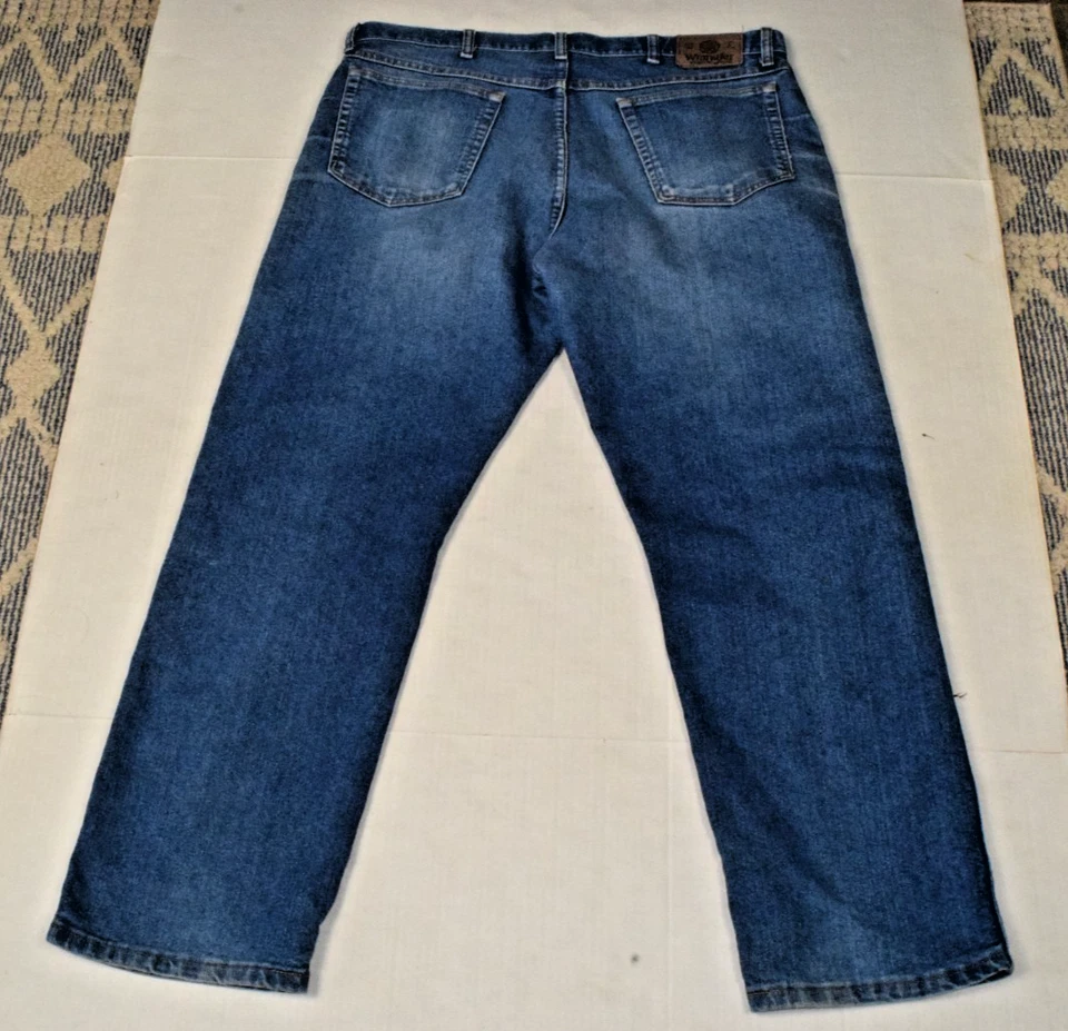 Vintage Western Jeans Wrangler Size W37 L28 Classic Blue Relaxed Worn In - Image 2 of 4
