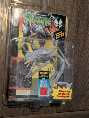1994 Spawn VIOLATOR Poseable Action Figure + Special Edition Comic Book & Card