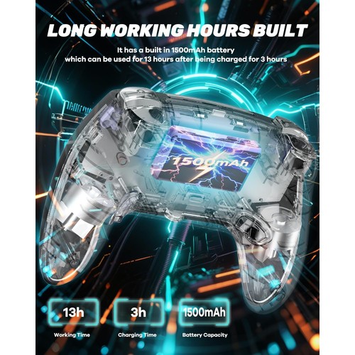 Controller Wireless Compatibile con PS-5/Pro/PC/MAC/iOS/Android10/Steam Deckv Ga - Foto 4 di 8