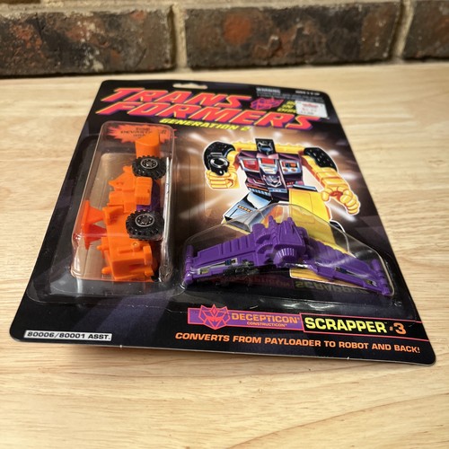Transformers Original G2 1993 Construction Scrapper MOSC for Devastator Orange - Picture 2 of 5