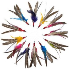 Go Cat Da Bird Super Refill 12-Pack Genuine Guinea Feathers