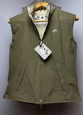 Equine Couture Heritage Vest Khaki Fleece Lined Embroidered Horse Size SML