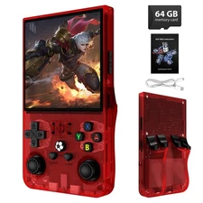 R36MAX Retro Handheld Game Console, 4.0 Inch IPS Screen, 64GB Memory, Portabl...