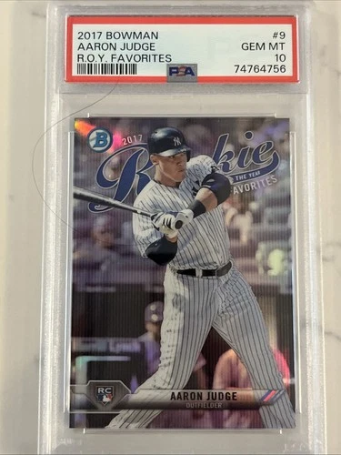 2017 Bowman Chrome Roy Favorites Aaron Judge #ROYF-9 (RC) PSA 10 Gem Mint