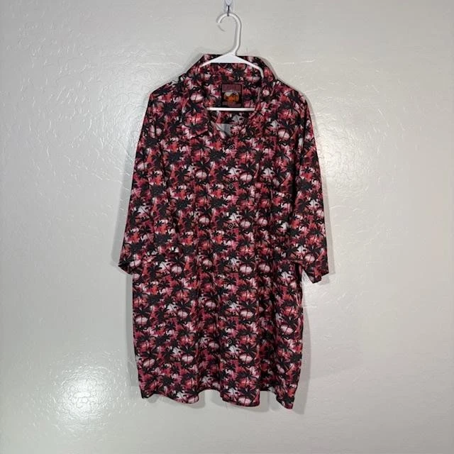 Dixxon Daiquiri Dreams Shirt Mens 5XL Multicolor Palm Hawaiian Stretch Aloha