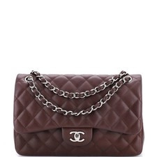 Chanel Classic Double Flap Bag Quilted Caviar Jumbo
