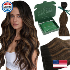 Ugeat Balayage Brown Human Hair Sew-in Weft Extensions Real Hair