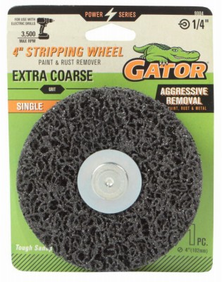 Paint & Rust Removing Single Stripping Wheel, Extra Course, 4 In. - 9004