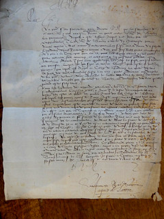 1563 marque postale lettre autographe par jacques de Lattre échevin d'ARRAS