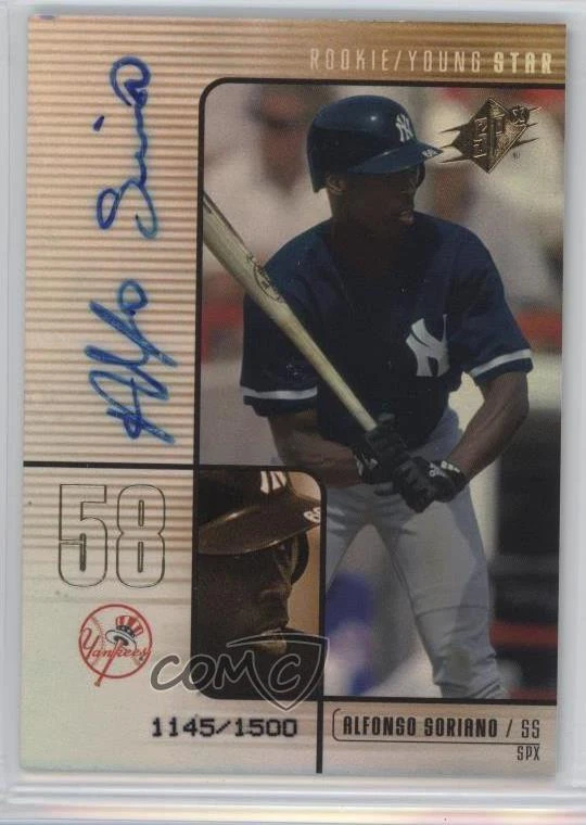 2000 SPx Rookie/Young Star /1500 Alfonso Soriano #94 Auto