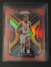RJ Hampton RC 2020-21 Panini Prizm Basketball Red Prizm 085/299 Nuggets [3hk