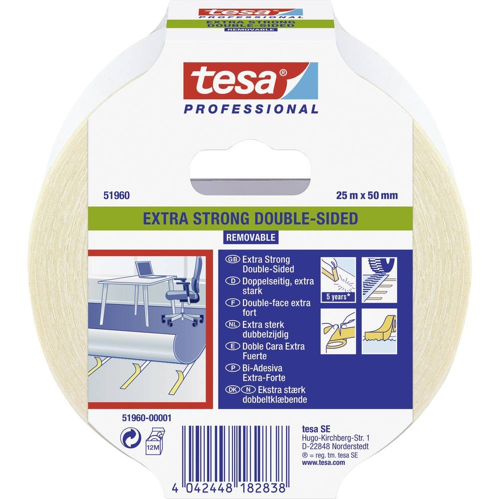 Ruban de pose tesa EXTRA STRONG pour fixer vos tapis de salon