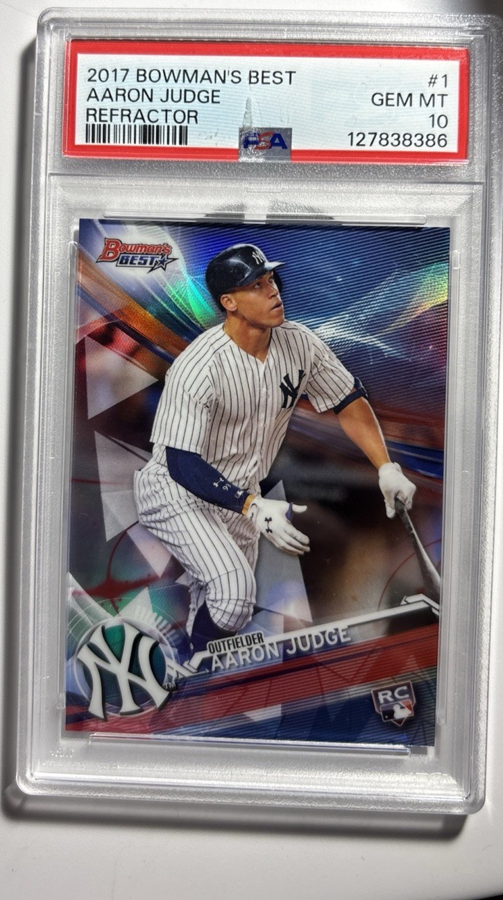 2017 Bowman's Best Aaron Judge Refractor #1 RC Yankees PSA 10 Gem Mint