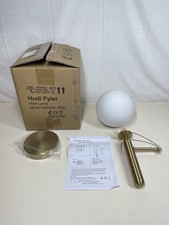 Wall Light Sconce Brushed Brass & Milky Glass Globe G9 Bedside Bathroom Lamp