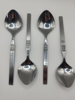 Vintage Oneida Northland Danish Fling Teelöffel 4er Set Edelstahl
