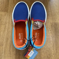 Aldi Gear Canvas Slip-On Sneakers Womens Size 8 Casual Shoes New
