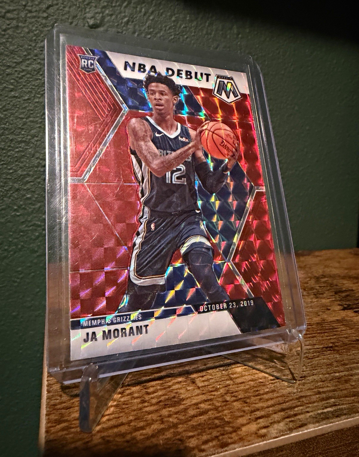 Panini 2019-20 Mosaic RedPrizm Rookie Ja Morant NBA Debut Memphis Grizzlies #274