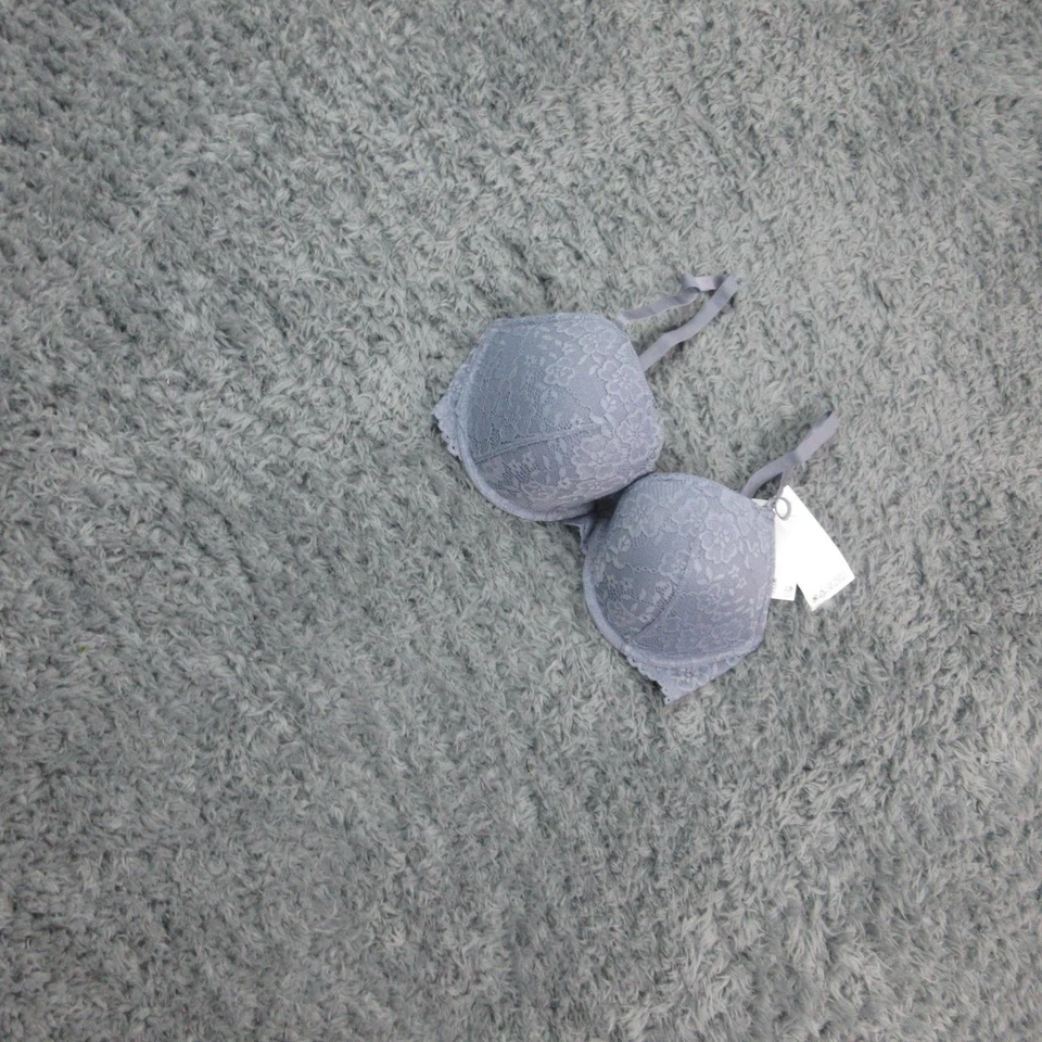 Sujetador H&M para mujer 34D gris push up encaje con aros acolchado correas ajustables nuevo con etiquetas Foto 2 de 4