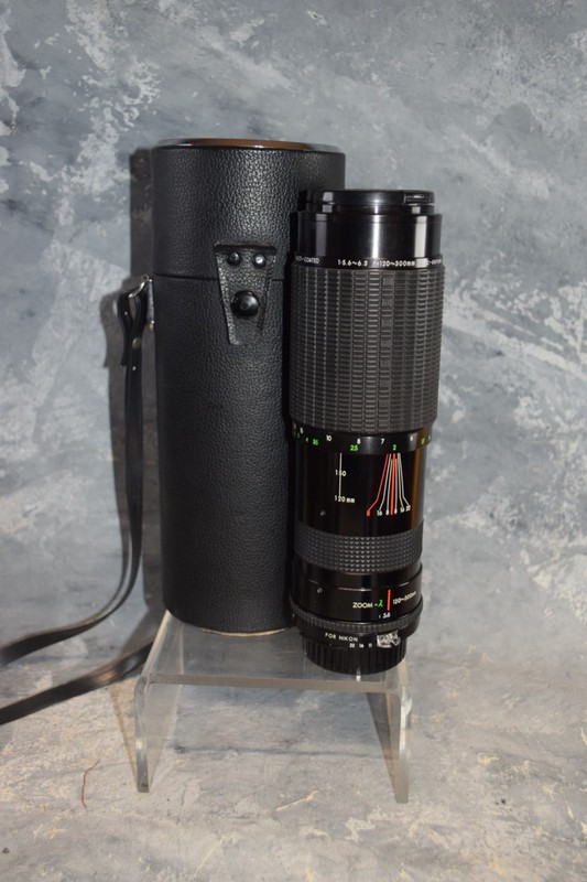 Sigma Zoom 120-300mm 1:5.6~6.3 For Konica Mount - Vintage Lens W/ Case - NICE