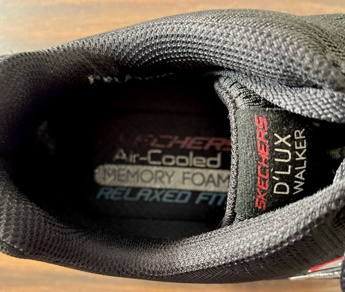 Skechers Sz 12 Air-Cooled D’LUX Walker Memory Foam Relaxed Fit Men’s Shoes EUC - Picture 7 of 9