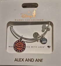 Disney Parks Alex And Ani Its a Small World Double Sided Bangle Bracelet 