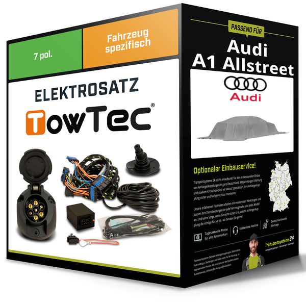 Elektrosatz 7-Pol Spezifisch für Audi A1 Allstreet 07.2022-Jetzt NEU Towtec-image