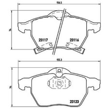 Satz Bremsbeläge Bremsklötze vorne für Saab 9-3 YS3D 9-5 YS3E | 24041514