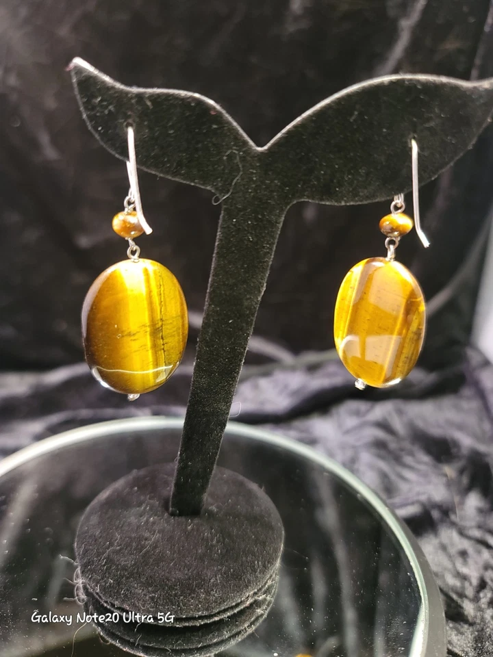 507. 😍 Impresionantes 🐅 Pendientes ojo de tigre🐯 Foto 2 de 4