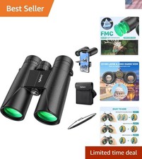 Lightweight 12x42 Binoculars with Dual Focus and Tripod Mount - Adventure Ready