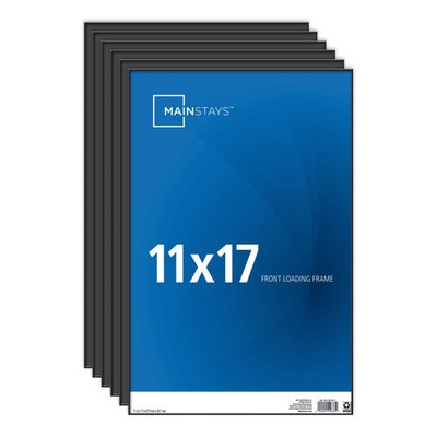 Mainstays 69662 11''x 17'' Black Format Wall Picture Frame, Set of 6