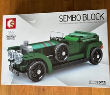 SEMBO BLOCK 607406 Oldtimer in Grün Cabrio K...