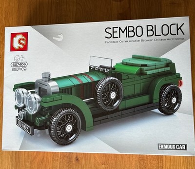 SEMBO BLOCK 607406 Oldtimer in Grün Cabrio Klemmbausteine/ Bauset in OVP       
