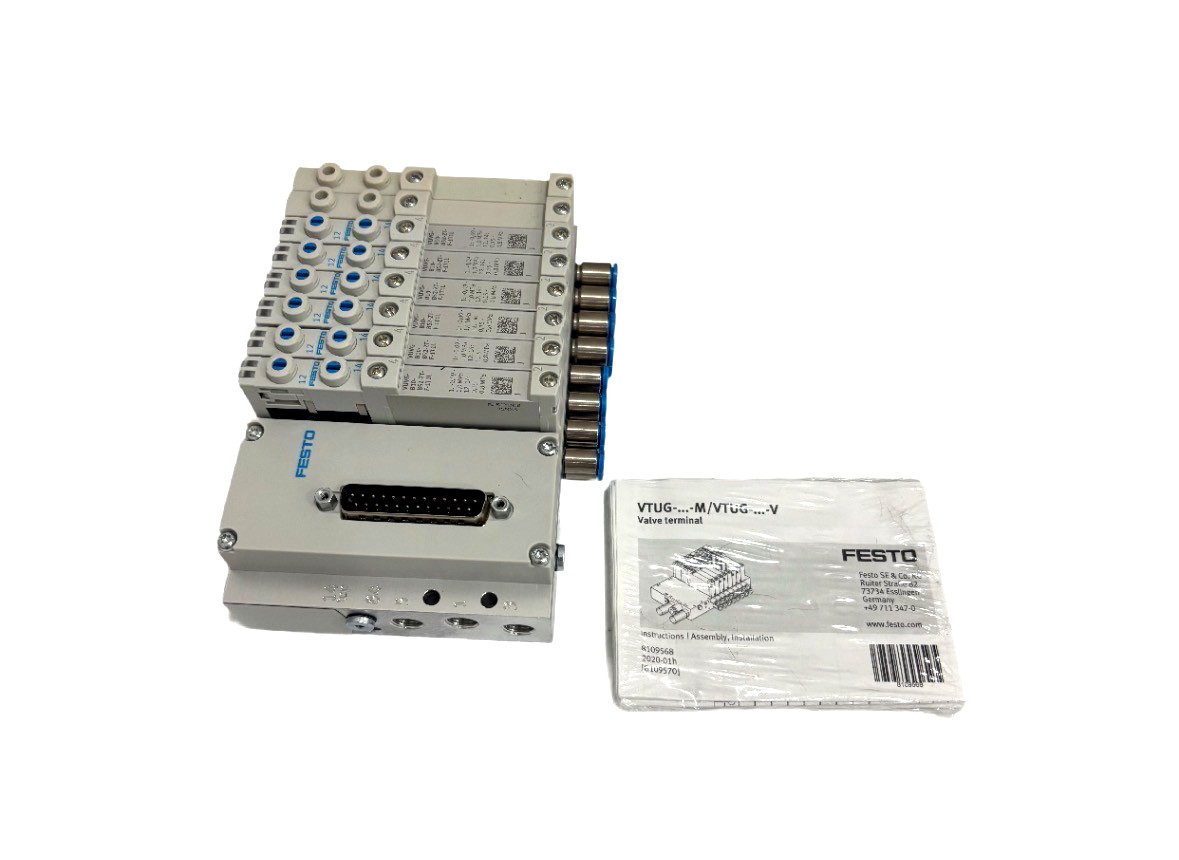FESTO VTUG-10-MSDR-B1T-25V20-G18-DTL-Q4S-4JTPJQ6JQ6LQ6LQ6 VALVE TERMINAL